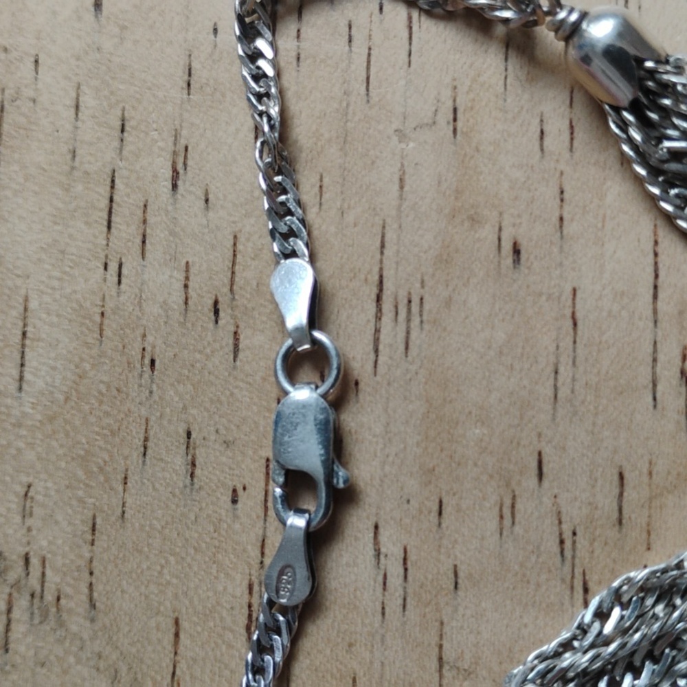 Multi Strand Sterling Silver Bracelet - Picture 3 of 10
